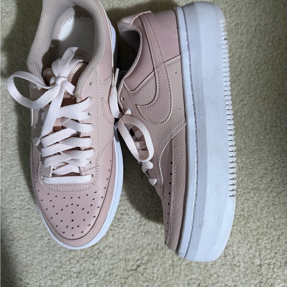 Nike Women’s Low-Top Sneakers in Light Pink and White